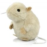 2x stuks pluche knuffel muis wit 13 cm - Muizen speelgoed of decoratie knuffels