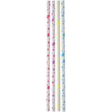 Santex Drinkrietjes - papier - 60x - multicolor - 19,5 cm - rietjes