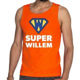 Oranje Super Willem tanktop / mouwloos shirt - Singlet voor heren - Koningsdag kleding