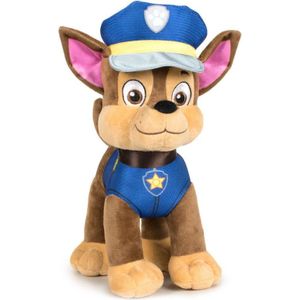 Pluche Paw Patrol knuffel Chase - Classic New Style - 19 cm - Cartoon knuffels - Speelgoed voor kinderen