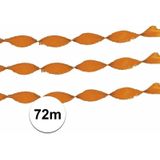 3x Feest of verjaardag versiering slinger oranje 24 meter