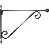 Hanging basket 35 cm met metalen muurhaak en kokos inlegvel - Complete hangmand set van gietmetaal