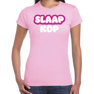 Bellatio Decorations Verkleed T-shirt voor dames - slaapkop - roze - carnaval - foute party