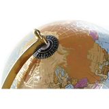 Decoratie wereldbol/globe beige op marmeren voet/standaard 20 x 28 cm -  Landen/contintenten topografie