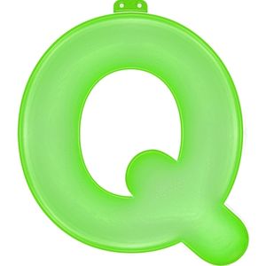 Opblaas letter Q groen