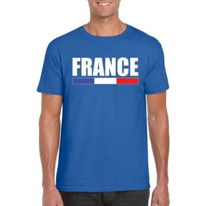 Blauw France/ Frankrijk supporter shirt heren