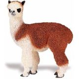 3x stuks plastic speelgoed dieren figuur alpaca 9 cm