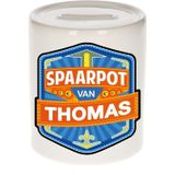 Kinder spaarpot voor Thomas - keramiek - naam spaarpotten