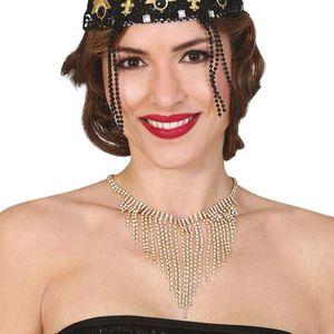 Fiestas Guirca Verkleed sieraden ketting - goud - dames - kunststof - prinses/1001 nacht thema