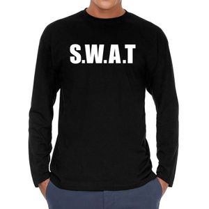 S.W.A.T. long sleeve t-shirt zwart heren - zwart S.W.A.T. politie shirt met lange mouwen