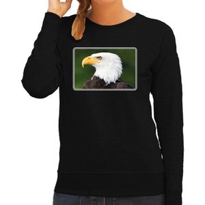 Dieren sweater arenden foto - zwart - dames - roofvogel/ zeearend vogel cadeau trui - kleding / sweat shirt