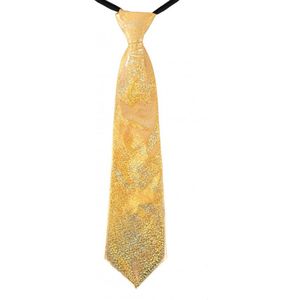 Gouden carnaval verkleed glitter stropdas voor volwassenen