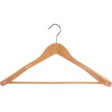 Set van 8x stuks houten kledinghangers breed 45 x 24 cm - Kledingkast hangers/kleerhangers voor jassen
