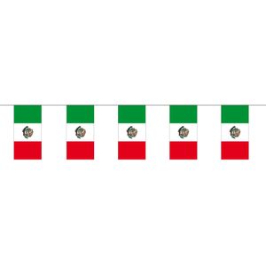 Papieren feest slinger vlaggetjes van Mexico 4 meter - Feestartikelen/versiering