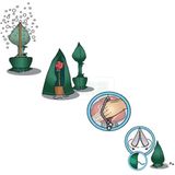 5x stuks plantenhoes piramide 125 x 250 cm voor bomen/planten/struiken - Anti-vorst beschermhoes