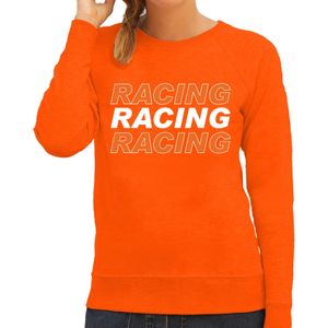 Racing supporter / race fan sweater oranje voor dames - race fan / race supporter / coureur supporter