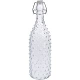 5x Glazen flessen transparant stippen met beugeldop 1000 ml - Keukenbenodigdheden - Woondecoratie - Tafel dekken - Koude dranken serveren/bewaren - Olie/azijn flessen - Decoratie flessen