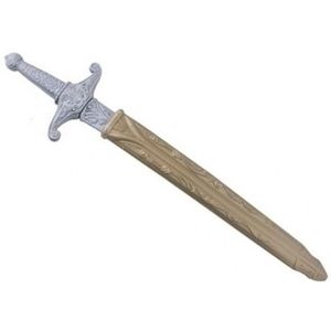 Ridder speelgoed accessoires - Ridder zwaard goud met zilveren schede 60 cm