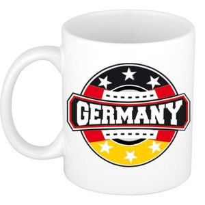 Germany / Duitsland embleem theebeker / koffiemok van keramiek - 300 ml - Duitsland landen thema - supporter bekers / mokken