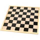 Clown Schaakbord/dambord van hout 40 x 40 cm - Schaken en dammen spel voor kinderen en volwassenen