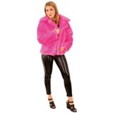 Bontjas neon roze voor dames