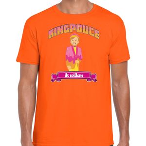 Bellatio Decorations Koningsdag T-shirt voor heren - kingpouce/tompouce - oranje - feestkleding
