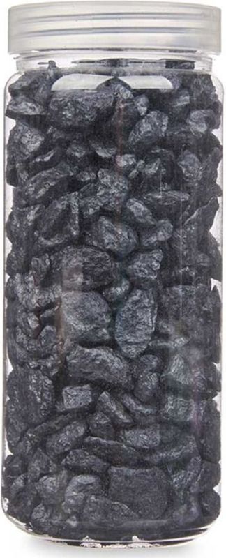 Giftdecor decoratie stenen/steentjes/kiezels - zwart - 10-20 mm steentjes - potje 700 gram - Aquarium en vazen vulling