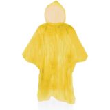Pakket van 8x stuks wegwerp regen ponchos voor kinderen geel - Regenkleding