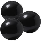 10x stuks opblaasbare strandballen extra groot plastic zwart 40 cm - Strand buiten zwembad speelgoed