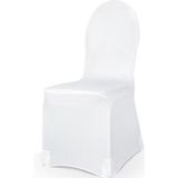 Set van 30x stuks universele witte elastische stoelhoezen 50 x 105 cm - Trouwerij/bruiloft feestartikelen versiering