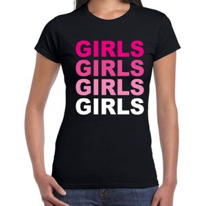 Gay pride Girls tekst t-shirt zwart voor dames - Gaypride / LHBT /  kleding / shirt
