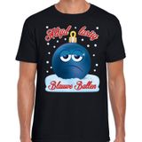 Fout Kerst shirt / t-shirt - Altijd lastig blauwe ballen - zwart voor heren - kerstkleding / kerst outfit