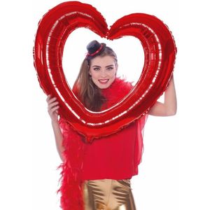 Set van 3x stuks folie foto frames hart rood 80 x 70 cm - Valentijn decoratie