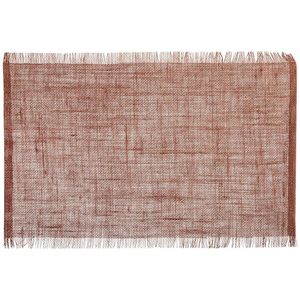 Rechthoekige placemat uni terra bruin jute 45 x 30 cm - Tafel onderleggers