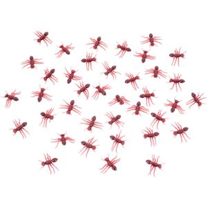 Chaks Decoratie mieren - 4 cm - rood/bruin - 20x - horror/griezel decoratie dieren