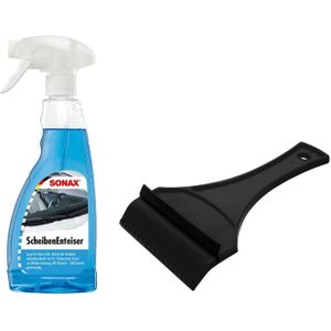 Ruitenontdooier spray - voor auto - 500 ml - antivries sprays - winter/vorst - incl. ijskrabber