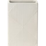 Waterverdamper radiator - 3x - wit - met relief - kunststeen - 18 cm - luchtbevochtiger