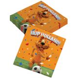 Servetten - 24x - Loeki de Leeuw - Hup Holland - oranje - 33 x 33 cm