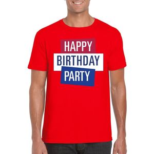 Toppers in concert Rood Toppers in concert t-shirt Happy Birthday party heren - Officiele Toppers in concert merchandise