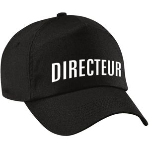 Directeur verkleed pet zwart voor dames en heren - directeur baseball cap - carnaval verkleedaccessoire voor kostuum