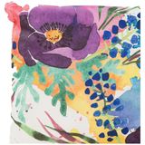 Anna's Collection Sierkussen voor binnen en buiten - 2x - bloemen - paars - 30 x 50 cm - tuinkussen