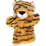 Pluche handpop tijger 22 cm