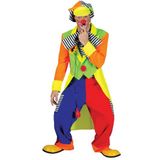 Bristol Novelty Gekleurd clown pak voor heren