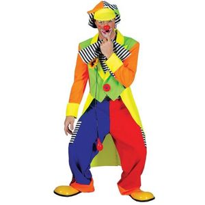 Bristol Novelty Gekleurd clown pak voor heren