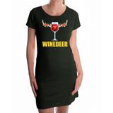 Fout winedeer kerst jurkje zwart - dames - Kerst kleding / outfit / dress