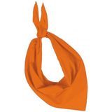 10x Zakdoek bandana oranje - hoofddoekjes
