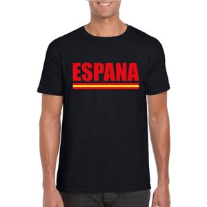 Zwart Espana/ Spanje supporter shirt heren