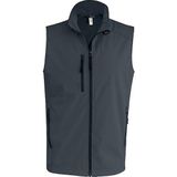 Softshell zomer vest/bodywamer antraciet/zwart voor heren - Herenkleding/dunne jassen - Mouwloze outdoor vesten