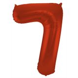 Folat folie ballonnen - Leeftijd cijfer 70 - rood - 86 cm - en 2x slingers