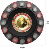 Benson Roulette drankspel - kunststof - set met wiel - shots - casino spel